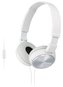 SONY headset náhlavní MDRZX310APW/ sluchátka drátová + mikrofon/ 3,5mm jack/ citlivost 98 dB/mW/ bílá