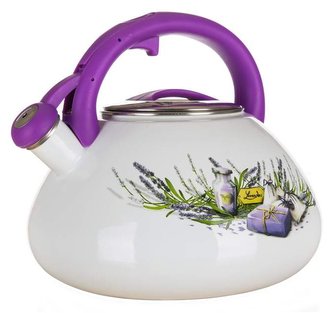 BANQUET kanvica smaltovaná pískacia LAVENDER 3 l, na indukciu, plyn, sklokeramiku, elektrinu