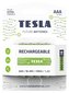 TESLA RECHARGEABLE+ nabíjacia batéria AAA Ni-MH 800mAh (HR03, mikrotužková, blister) 4 ks