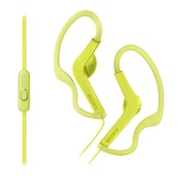 SONY headset do uší MDRAS210APY/ sluchátka drátová + mikrofon/ sportovní/ 3,5mm jack/ citlivost 104 dB/mW/ žlutá