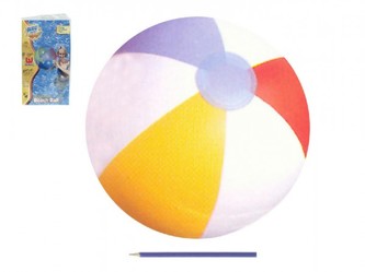 Lopta nafukovacia 3 pruhy 50cm v sáčku od 24 mesiacov