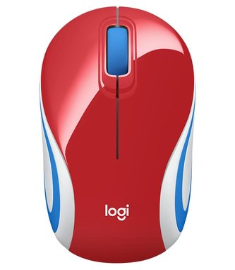 Logitech myš M187/ Bezdrátová/ Optická/ 1000dpi/ USB přijímač/ červená Logitech myš M187/ Bezdrátová/ Optická/ 1000dpi/ USB přijímač/ červená