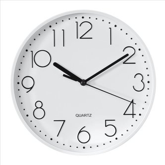 HAMA nástěnné hodiny PG-220/ průměr 22 cm/ tichý chod/ 1x AA baterie/ bílé