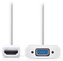 NEDIS HDMI redukční kabel/ HDMI zástrčka - VGA zásuvka + 3,5mm výstup/ bílý/ 20cm