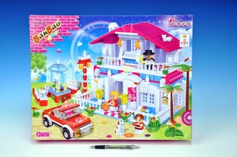 Stavebnice Banbao Restaurace 552ks + 4 figurky v krabici 45x35x7cm