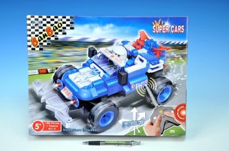 Stavebnice BanBao Auto RC závodní na baterie 198ks + 1 figurka v krabici 37,5x28,5x6,5cm