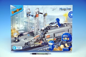 Stavebnice BanBao Vlak hrdinů 385ks + 4 figurky v krabici 40x30x7cm