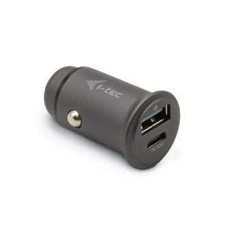 i-tec autonabíječka 1x USB-C PD 30 W/ 1x USB QC 4.0/ 30 W/ 12V-24V/ černá