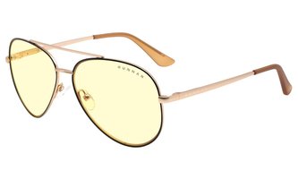 GUNNAR herní brýle MAVERICK / obroučky v barvě BLACK/GOLD / jantarová skla