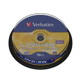 VERBATIM DVD+RW 4,7GB/ 4x/ 10bal/ vreteno