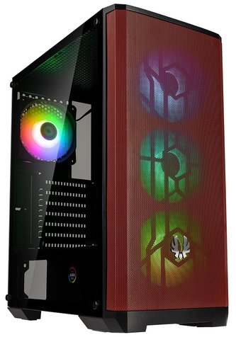 BitFenix skříň Nova Mesh SE TG ARGB / ATX / 4x120mm ARGB / USB 3.0 / tvrzené sklo / černočervená BitFenix skříň Nova Mesh SE TG ARGB / ATX / 4x120mm ARGB / USB 3.0 / tvrzené sklo / černočervená