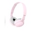 SONY headset náhlavní MDRZX110AP/ sluchátka drátová + mikrofon/ 3,5mm jack/ citlivost 98 dB/mW/ růžová