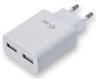 i-tec univerzálna USB nabíjačka/ 2x USB/ 110V-240V/ 2400mAh/ biela