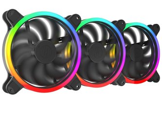 SilentiumPC sada přídavných ventilátorů Corona HP EVO ARGB 140 3-pack / 3x 140mm fan / ARGB LED / ultratichý