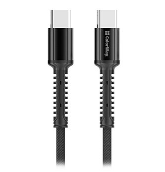 Colorway Nabíjecí Kabel Type-C - Type-C/ 1m/ Šedivý