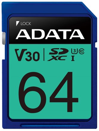 ADATA Premier Pro 64GB SDXC/UHS-I U3 V30S CL10
