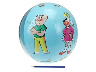 Míč nafukovací Čtyřlístek transparentní 50cm v sáčku