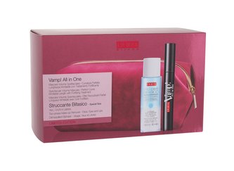 Pupa Vamp! řasenka Vamp! All in One 9 ml + odličovací přípravek Two-phase Make-up Remover 50 ml + kosmetická taštička