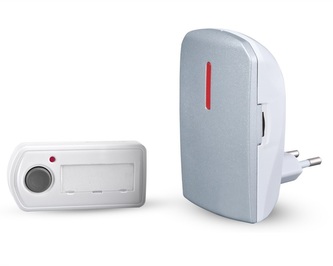 ELEKTROBOCK Bezdrátový síťový zvonek BZ11 - stříbrný / 50m / 230V / 60dB
