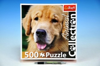 Puzzle Zlatý Retriever 34x48cm 500 dílků v krabici 24x24x5cm