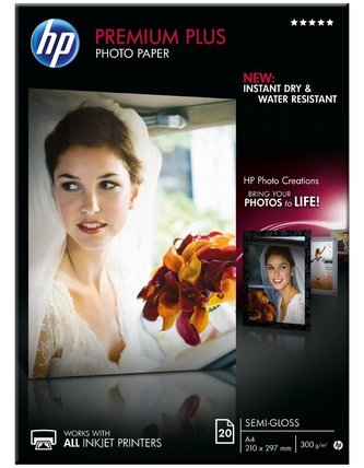 HP Premium Plus Semi-gloss Photo Paper, 20 hárkov/A4/210 x 297 mm
