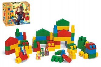 Kostky stavebnice Middle Blocks plast 33ks v krabici 29x25x11cm 12m+ Wader