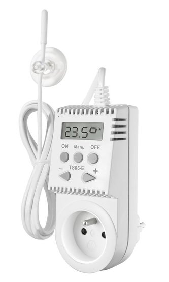 ELEKTROBOCK TS06-E Tepelne spínaná zásuvka s externým čidlom