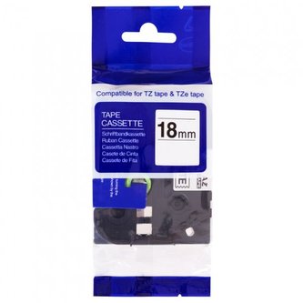 PRINTLINE kompatibilní páska s Brother HSe-651, 18mm, černý tisk/ žlutý podklad, bužírka