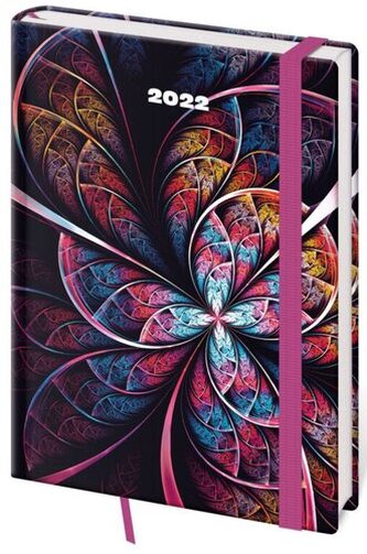 Diář 2022 Vario - Mandala s gumičkou, denní, A5