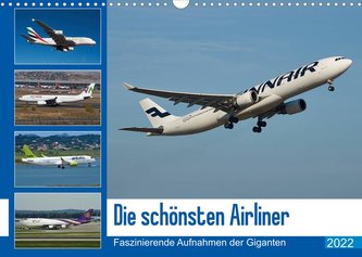 Die schönsten Airliner (Wandkalender 2022 DIN A3 quer)