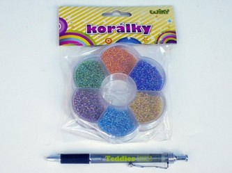 Korálky kytička 6 barev v sáčku