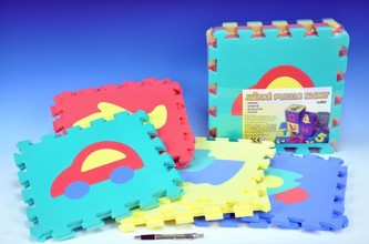 Penové puzzle Dopravné prostriedky 30x30cm 10ks v sáčku