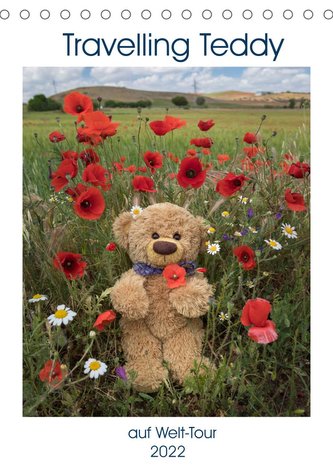 Travelling Teddy auf Welt-Tour (Tischkalender 2022 DIN A5 hoch)