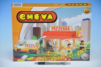Stavebnice Cheva 23 Pizérie plast 173ks v krabici 30x22x5cm