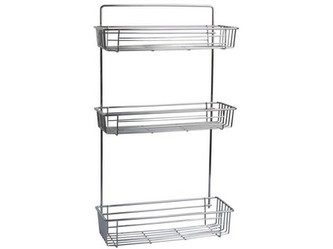 polička 3 patra 33x14x56cm Cr