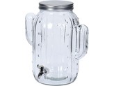 láhev 8000ml skleněná s kohoutkem KAKTUS