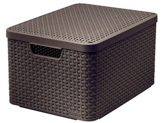 box úložný RATTAN 44,5x33x25cm (L) s víkem, STYLE2, PH HN