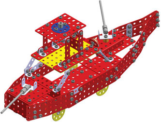 Stavebnica MERKUR FIRE Set 20 modelov 708ks 2 vrstvy v krabici 36x27x5, 5cm