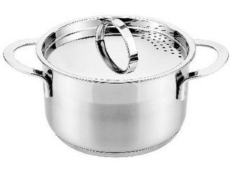 hrnec 24cm s poklicí 6,1l nerez CASSIDA NEW LINE indukce