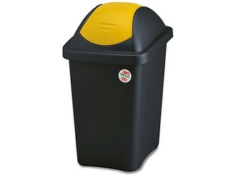 kôš odp.výklop.MULTIPAT 30l obdĺž.ČER/ŽL veko PH