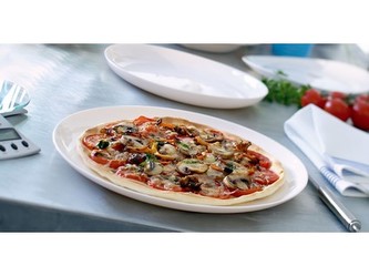 talíř na pizzu 32cm FRIEND`S TIME skleněný BÍ