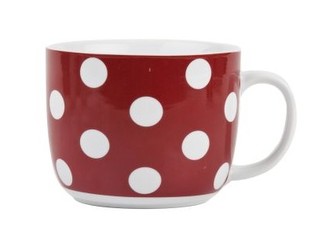 hrnček 730ml polievkový bodky ČRV keramický