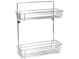 polička 2 patra 28x14,5x37cm Cr