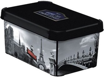 box úložný PARIS 29,5x19,5x13,5cm (S) s víkem, PH