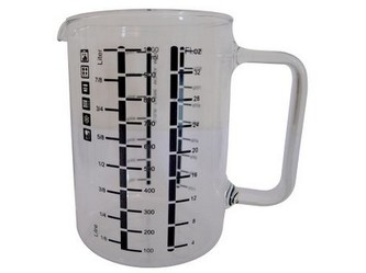 odmerka kuchynská 1,0l sklenená vysoká