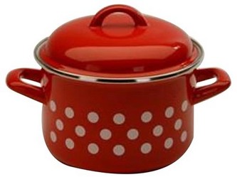 hrniec + pokrievka pr.20cm 4l PUNTÍK ČRV