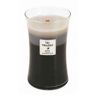 Sviečka Trilogy WoodWick Hrejivé drevo, 609.5 g Sviečka Trilogy WoodWick Hrejivé drevo, 609.5 g