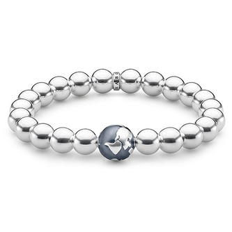 Náramek \"Zeměkoule\" Thomas Sabo A1870-637-21-L18, Sterling Silver, 925 Sterling silver, blac