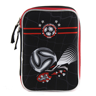 Školní penál s náplní Target Goal, barva černá