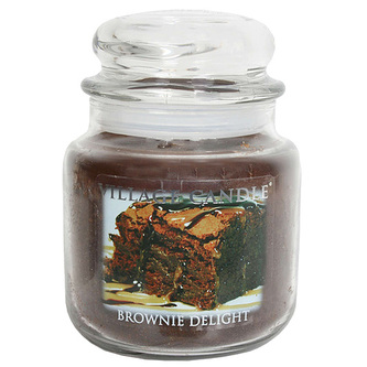 Svíčka ve skleněné dóze Village Candle Čokoládový dortík, 454 g